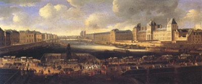 French school View of Paris with the Louvre (mk05) oil painting picture
